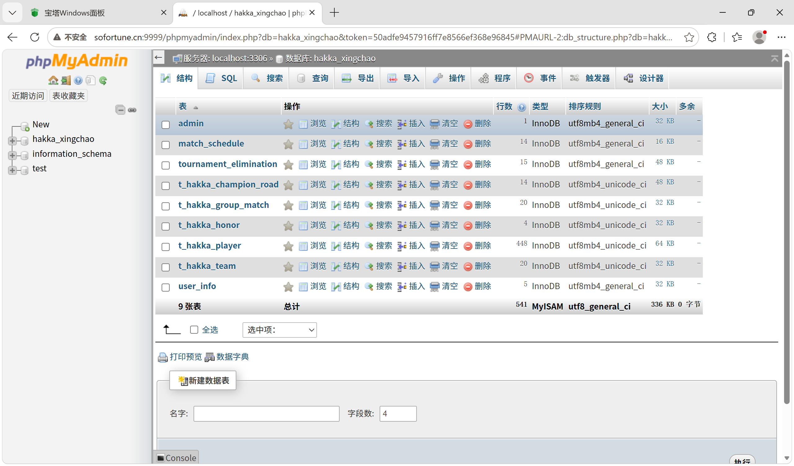 积分榜页面
